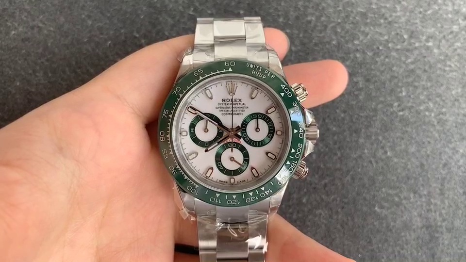 Replica Rolex Daytona Oyster Perpetual 116500LV Green Ceramic Bezel White Dial - QualitySwissReplica