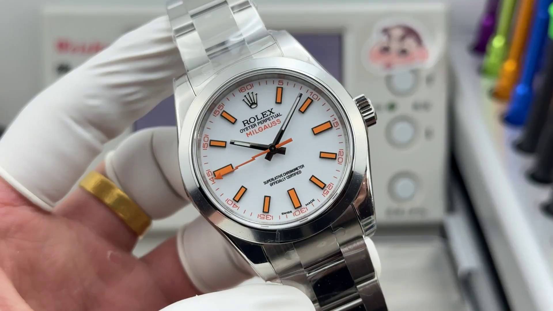 Replica Rolex Milgauss 116400-0002 Automatic White Dial 40mm Mens Watch - QualitySwissReplica