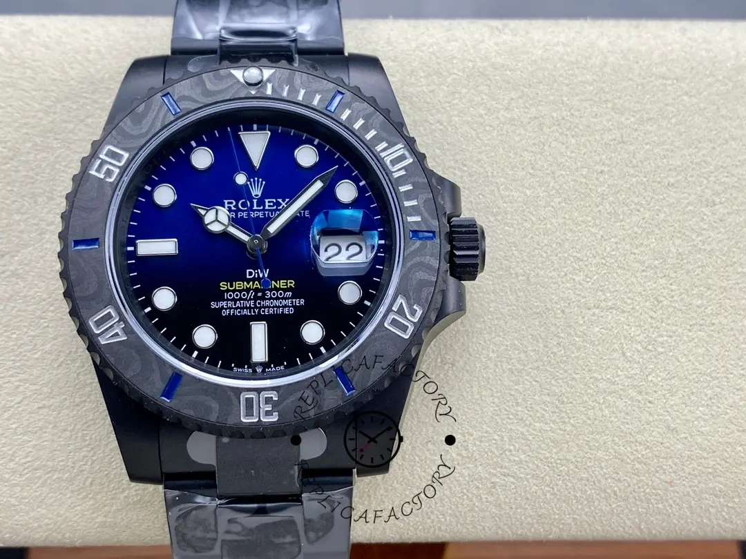 Replica Rolex Submariner Diw 116610 PVD-DLC Stainless Steel Carbon Fiber Bezel Blue Dial - QualitySwissReplica