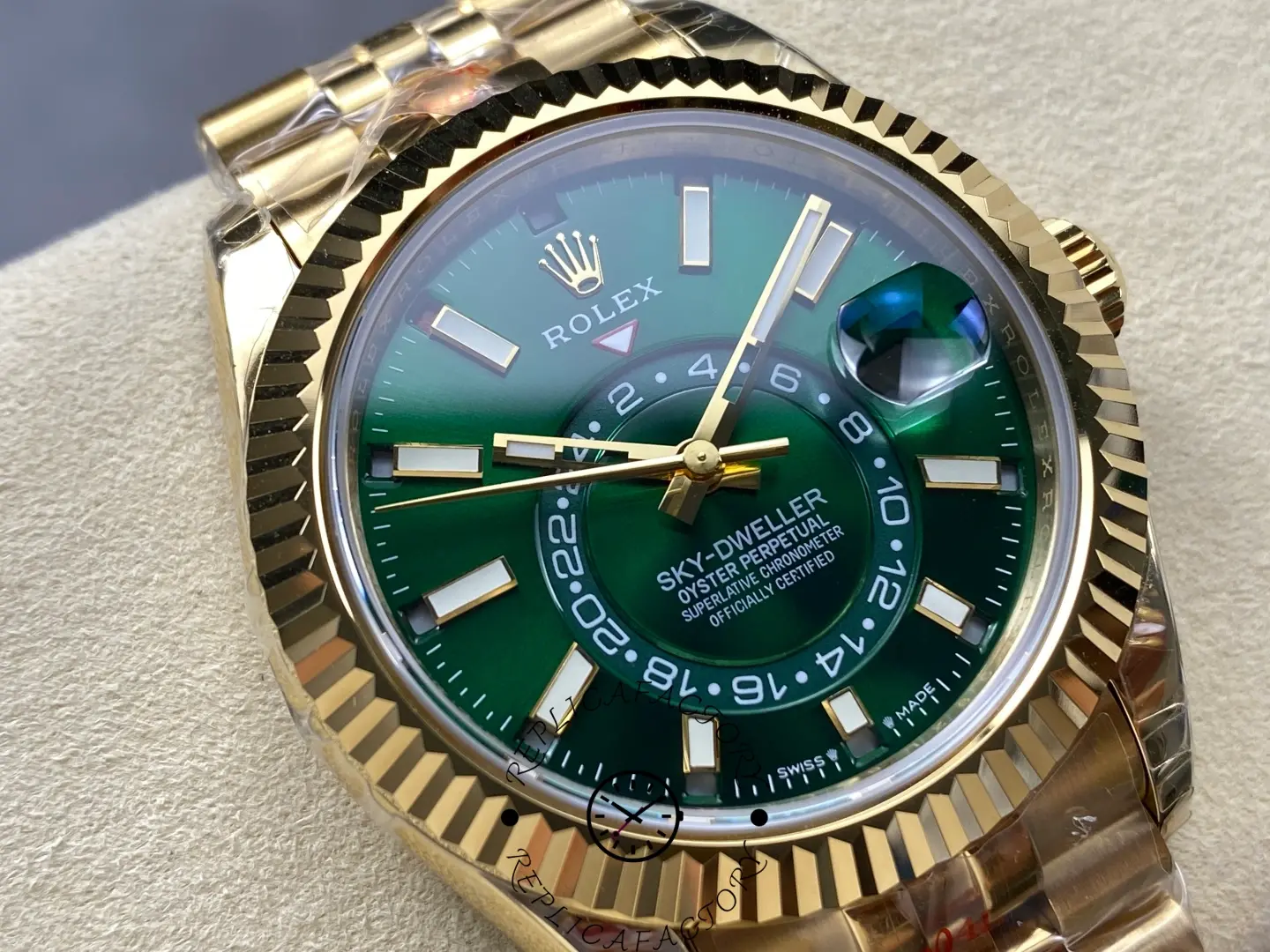 Replica 2025 Rolex Sky-Dweller m336938-0008 1:1 Clone Green Dial - QualitySwissReplica