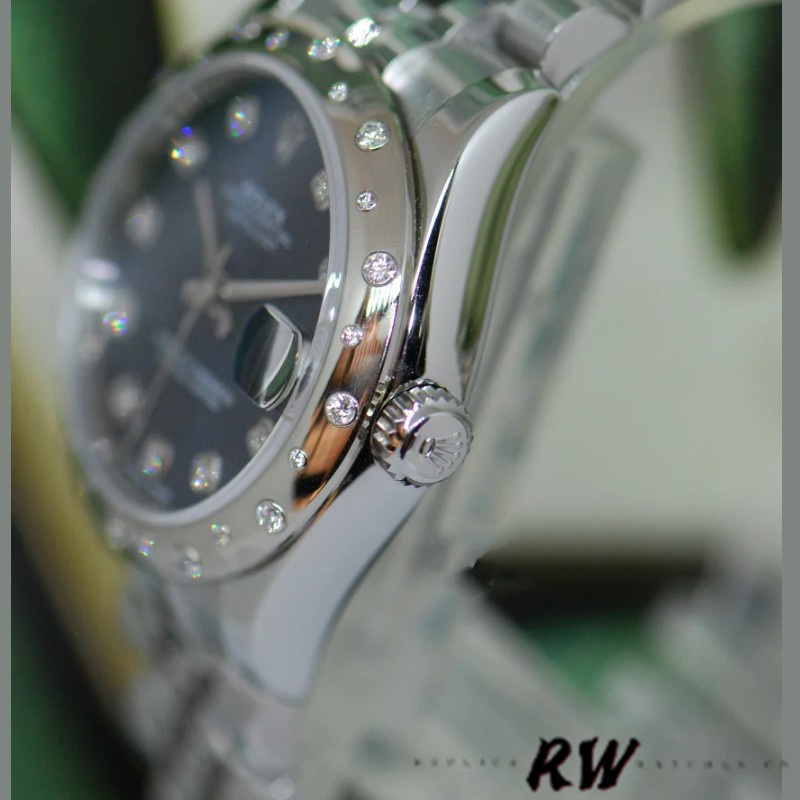 Replica Rolex Datejust 178344 Blue Diamond Dial Jubilee Bracelet 31MM Lady Watch - QualitySwissReplica
