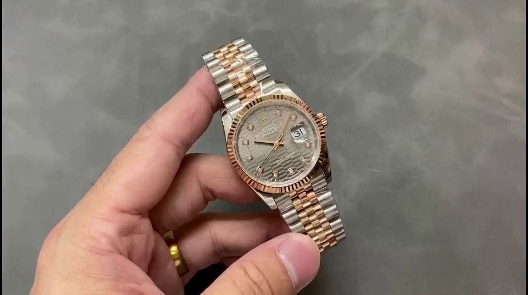 Replica Rolex Datejust 36 18K Everose Gold Fluted Bezel 126231 0041 Unisex Watch - QualitySwissReplica