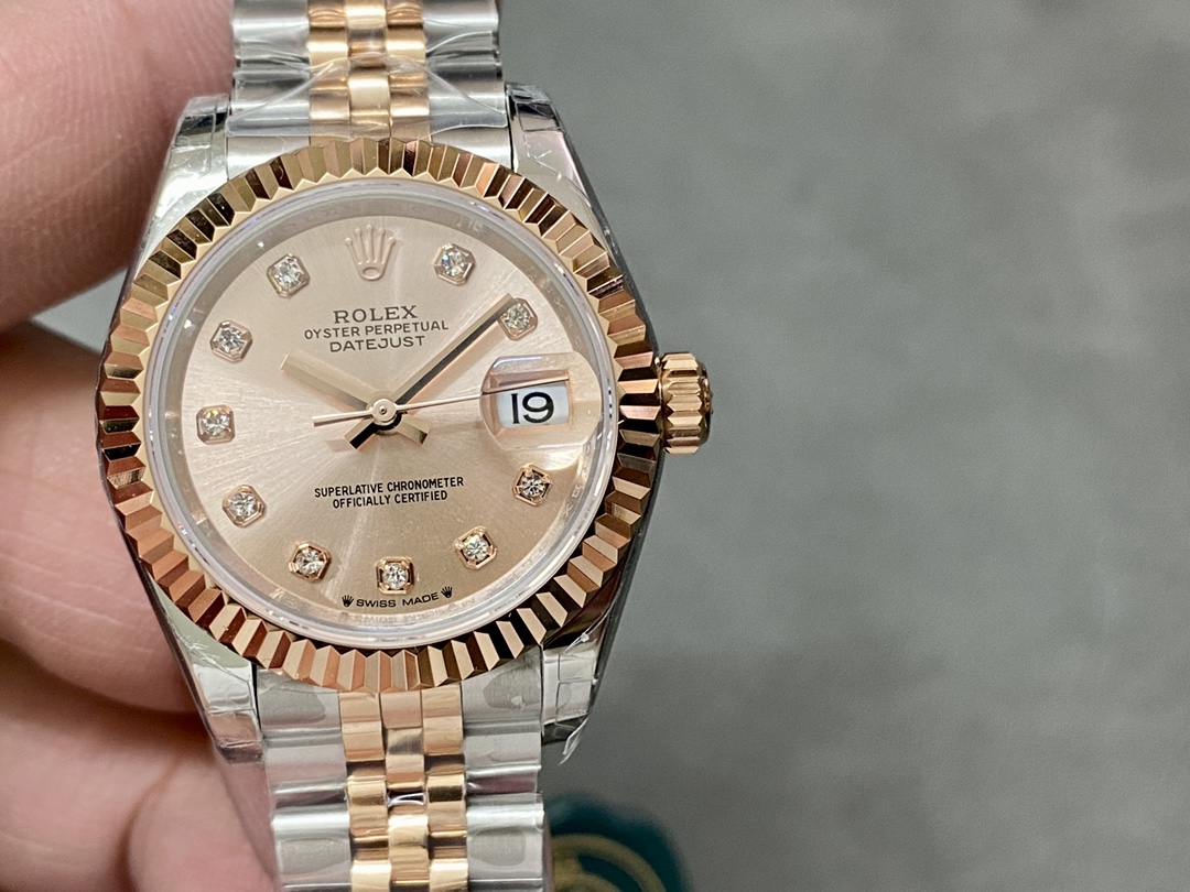Replica Rolex Datejust 28 Chocolate Diamond Dial m279135rbr 0018 Women's Watch - QualitySwissReplica