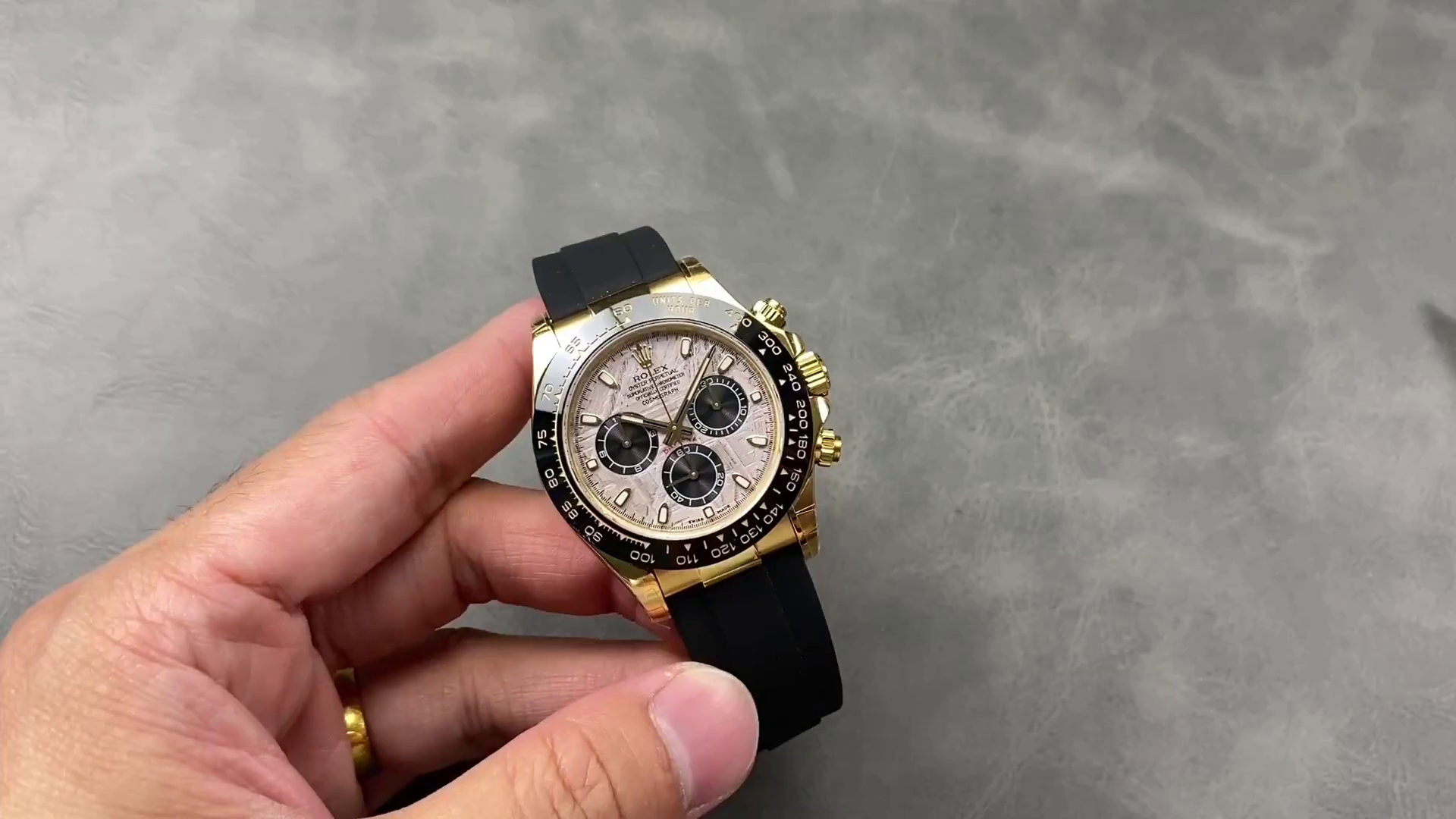 Replica Rolex Cosmograph Daytona 116518LN Meteorite and Black Index Dial 40mm Mens Watch - QualitySwissReplica