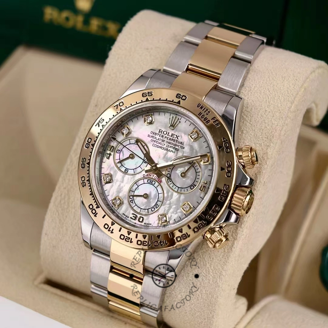 Replica Rolex Cosmograph Daytona 116503 White Mother Of Pearl Dial 40MM Mens Watch - QualitySwissReplica