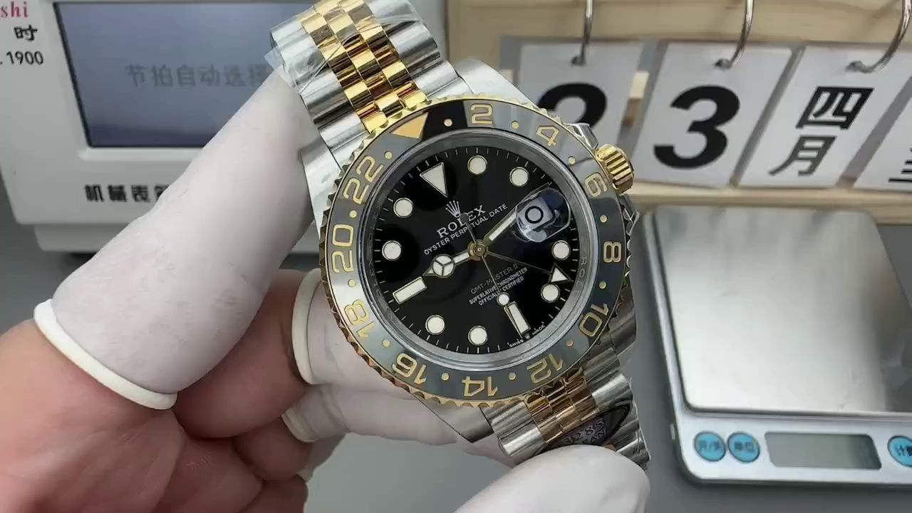 Replica Rolex GMT Master II Black Dial Steel 18kt Yellow Gold 126713GRNR 0001 Men's Watch - QualitySwissReplica